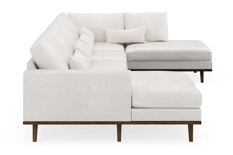 Copenhagen 5-sits Högervänd U-formad Soffa med Divan och Schäslong i Bouclé - Vit - Möbler - Vardagsrum - Soffor - U-soffor