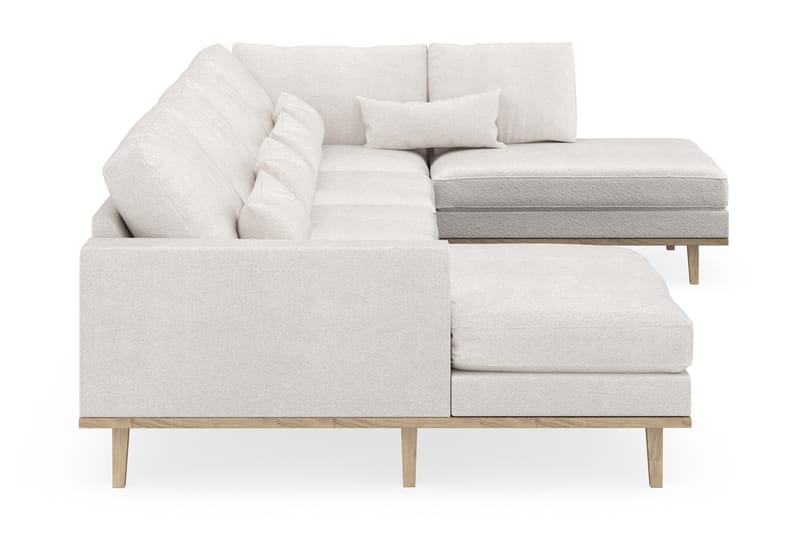 Copenhagen 5-sits Högervänd U-formad Soffa med Divan och Schäslong i Bouclé - Vit - Möbler - Vardagsrum - Soffor - U-soffor