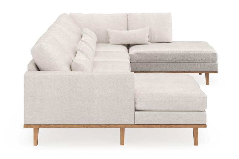 Copenhagen 5-sits Högervänd U-formad Soffa med Divan och Schäslong i Bouclé - Vit - Möbler - Vardagsrum - Soffor - U-soffor