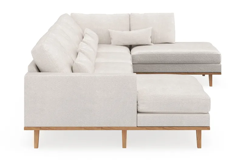 Copenhagen 5-sits Högervänd U-formad Soffa med Divan och Schäslong i Bouclé - Vit - Möbler - Vardagsrum - Soffor - U-soffor