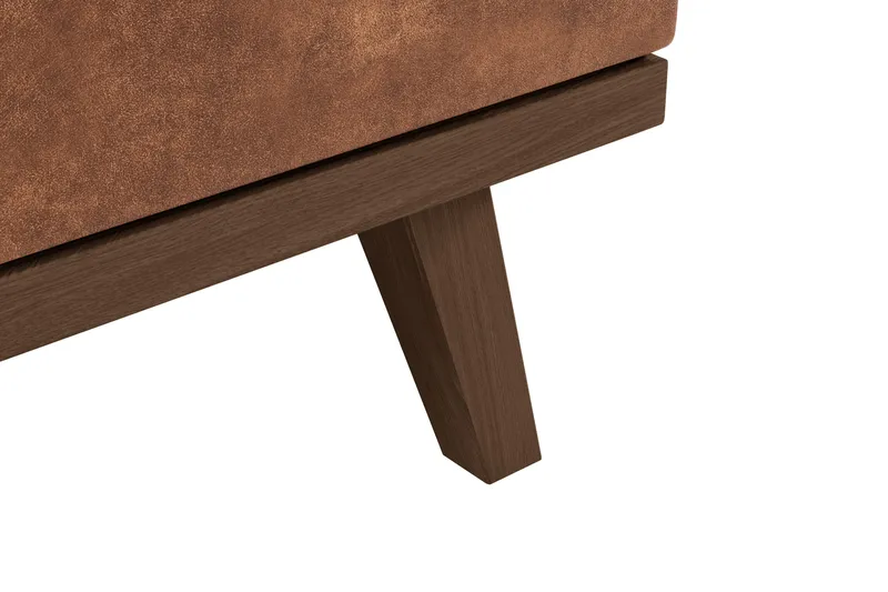 Copenhagen 5-sits Högervänd U-formad Soffa med Divan och Schäslong i Konstläder - Brun - Möbler - Vardagsrum - Soffor - U-soffor