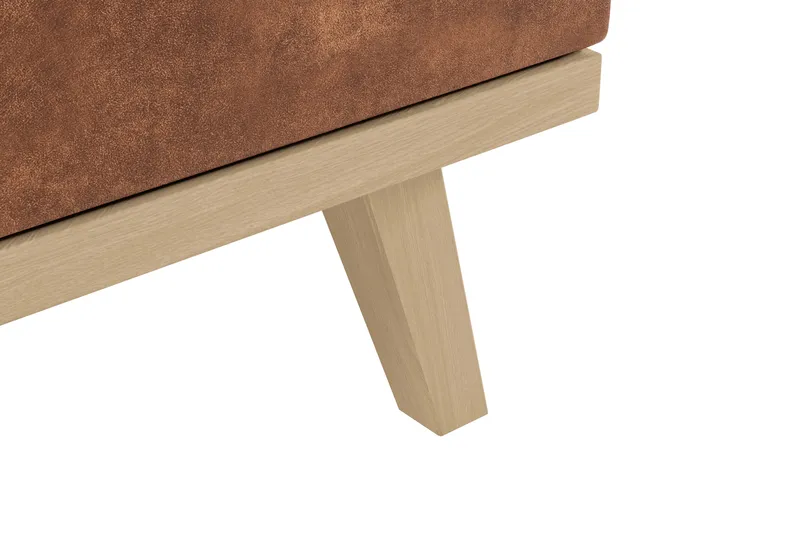 Copenhagen 5-sits Högervänd U-formad Soffa med Divan och Schäslong i Konstläder - Brun - Möbler - Vardagsrum - Soffor - U-soffor