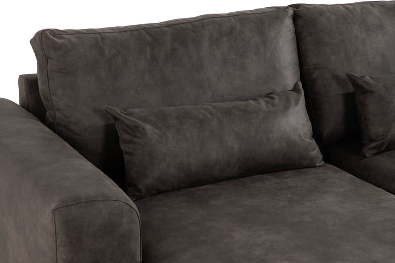 Copenhagen 5-sits Högervänd U-formad Soffa med Divan och Schäslong i Konstläder - Mörkgrå - Möbler - Vardagsrum - Soffor - U-soffor