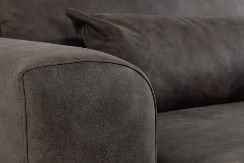 Copenhagen 5-sits Högervänd U-formad Soffa med Divan och Schäslong i Konstläder - Mörkgrå - Möbler - Vardagsrum - Soffor - U-soffor