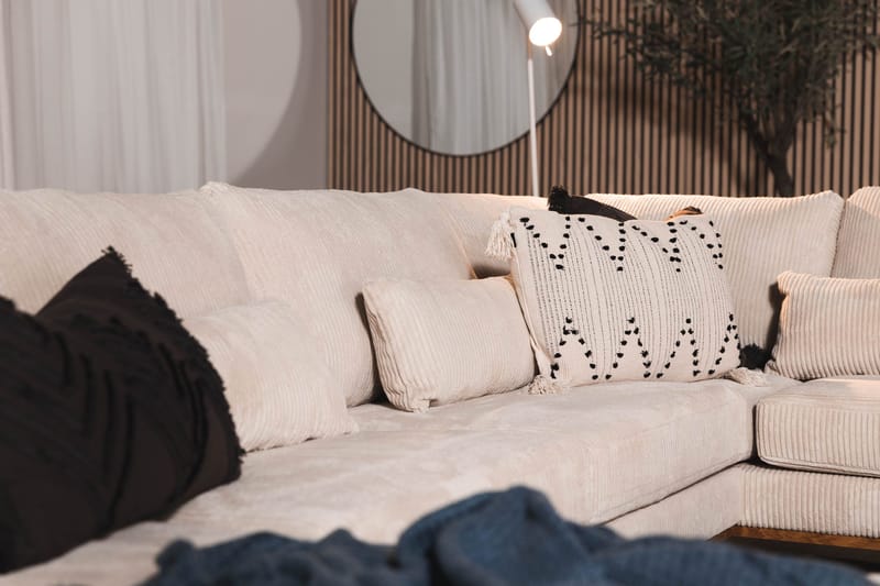 Copenhagen 5-sits Högervänd U-formad Soffa med Divan och Schäslong i Manchester - Beige - Möbler - Vardagsrum - Soffor - U-soffor