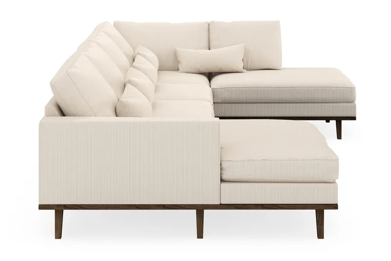 Copenhagen 5-sits Högervänd U-formad Soffa med Divan och Schäslong i Manchester - Beige - Möbler - Vardagsrum - Soffor - U-soffor