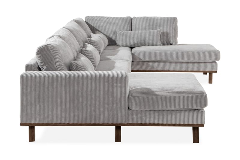 Copenhagen 5-sits Högervänd U-formad Soffa med Divan och Schäslong i Manchester - Ljusgrå - Möbler - Vardagsrum - Soffor - U-soffor