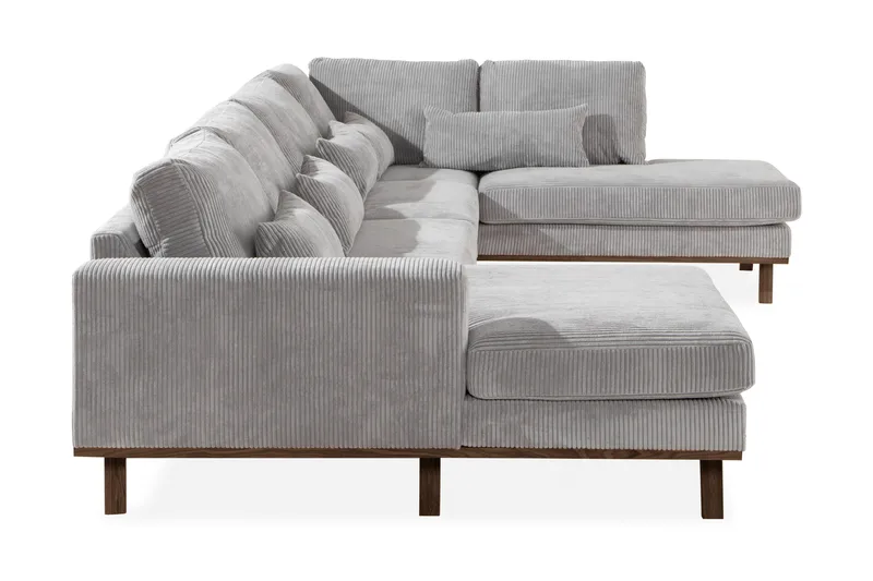 Copenhagen 5-sits Högervänd U-formad Soffa med Divan och Schäslong i Manchester - Ljusgrå - Möbler - Vardagsrum - Soffor - U-soffor