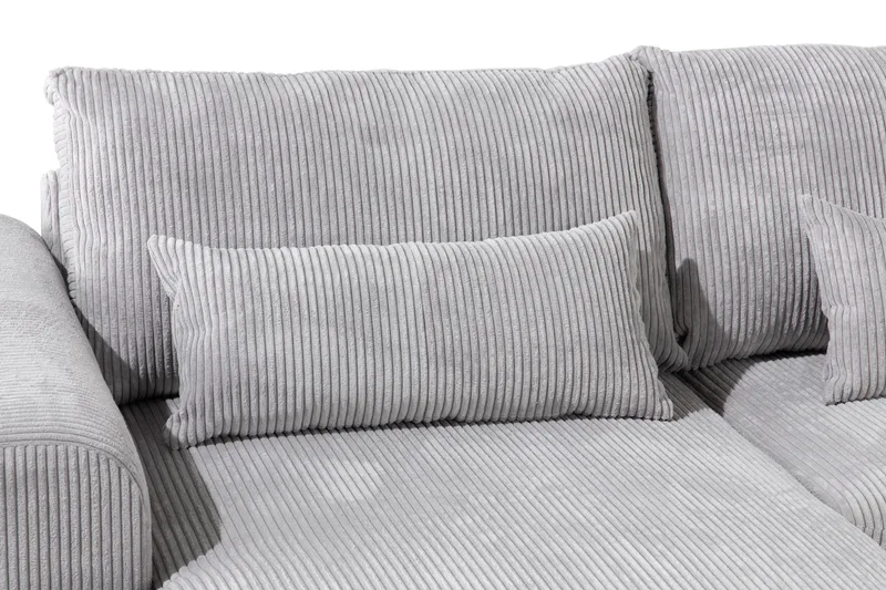 Copenhagen 5-sits Högervänd U-formad Soffa med Divan och Schäslong i Manchester - Ljusgrå - Möbler - Vardagsrum - Soffor - U-soffor