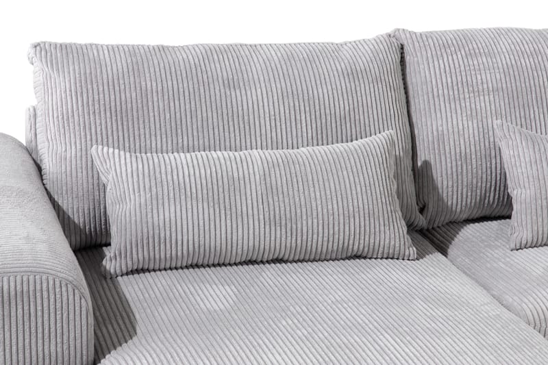 Copenhagen 5-sits Högervänd U-formad Soffa med Divan och Schäslong i Manchester - Ljusgrå - Möbler - Vardagsrum - Soffor - U-soffor