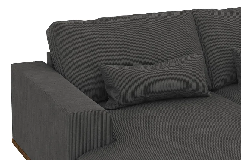 Copenhagen 5-sits Högervänd U-formad Soffa med Divan och Schäslong i Manchester - Mörkgrå - Möbler - Vardagsrum - Soffor - U-soffor