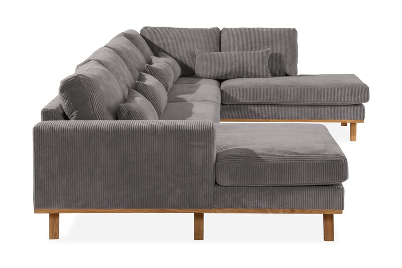 Copenhagen 5-sits Högervänd U-formad Soffa med Divan och Schäslong i Manchester - Mörkgrå - Möbler - Vardagsrum - Soffor - U-soffor