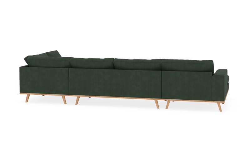 Copenhagen 5-sits Högervänd U-formad Soffa med Divan och Schäslong i Manchester - Mörkgrön - Möbler - Vardagsrum - Soffor - U-soffor