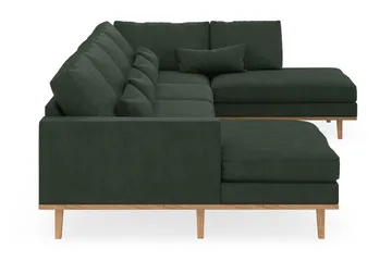 Copenhagen 5-sits Högervänd U-formad Soffa med Divan och Schäslong i Manchester - Mörkgrön - Möbler - Vardagsrum - Soffor - U-soffor
