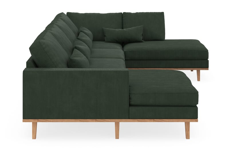 Copenhagen 5-sits Högervänd U-formad Soffa med Divan och Schäslong i Manchester - Mörkgrön - Möbler - Vardagsrum - Soffor - U-soffor