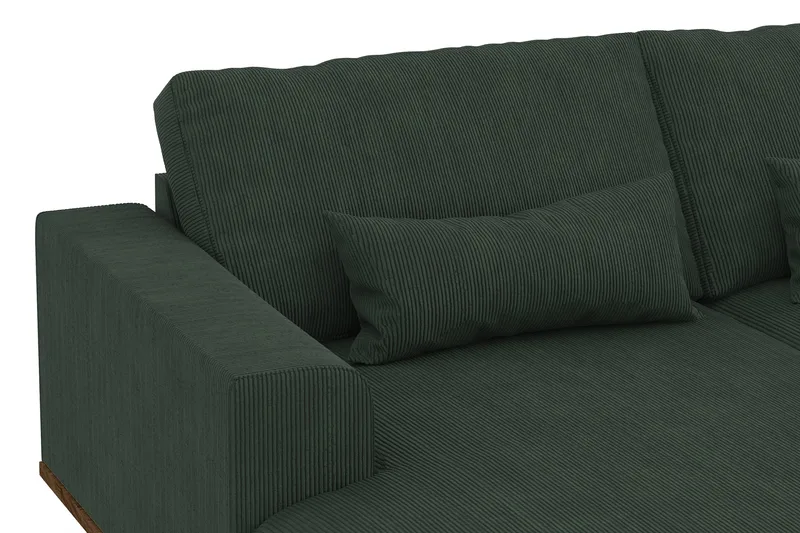 Copenhagen 5-sits Högervänd U-formad Soffa med Divan och Schäslong i Manchester - Mörkgrön - Möbler - Vardagsrum - Soffor - U-soffor