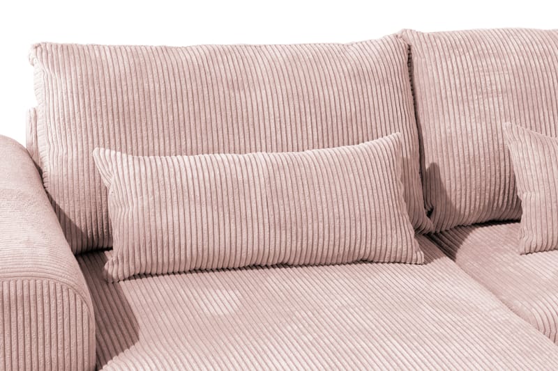 Copenhagen 5-sits Högervänd U-formad Soffa med Divan och Schäslong i Manchester - Rosa - Möbler - Vardagsrum - Soffor - U-soffor