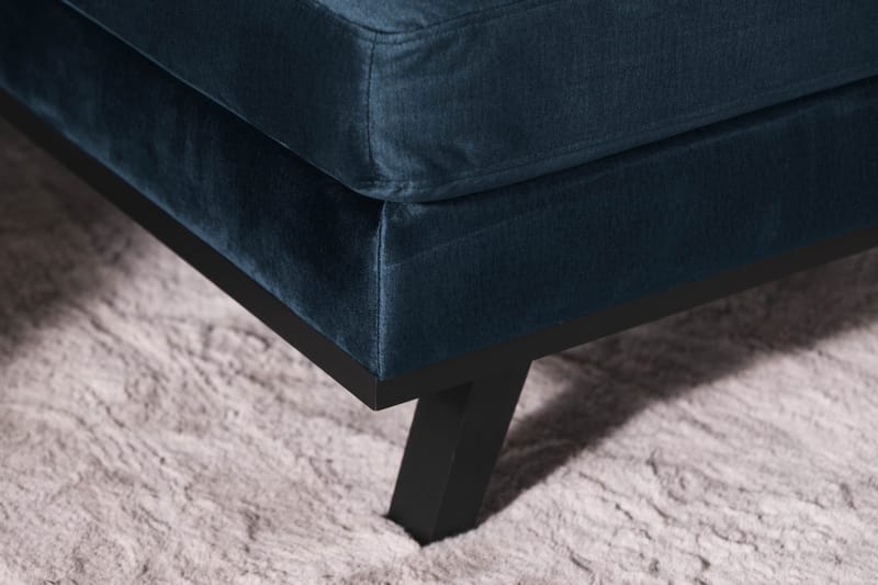 Copenhagen 5-sits Högervänd U-formad Soffa med Divan och Schäslong i Sammet - Blå - Möbler - Vardagsrum - Soffor - U-soffor