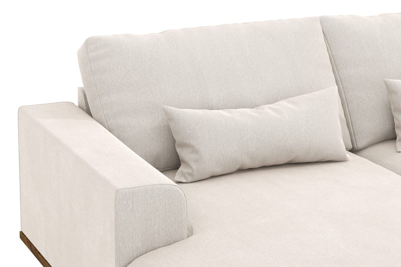 Copenhagen 5-sits Högervänd U-formad Soffa med Divan och Schäslong i Sammet - Krämvit - Möbler - Vardagsrum - Soffor - U-soffor