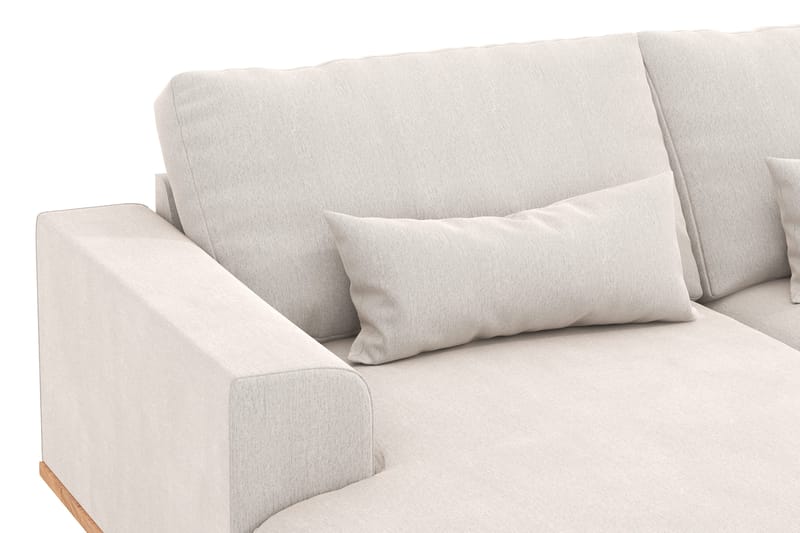 Copenhagen 5-sits Högervänd U-formad Soffa med Divan och Schäslong i Sammet - Krämvit - Möbler - Vardagsrum - Soffor - U-soffor