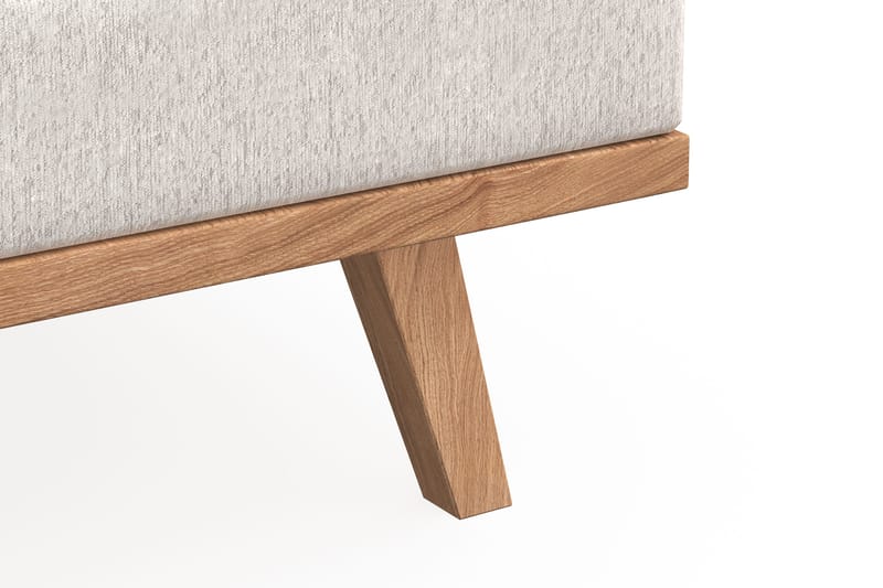 Copenhagen 5-sits Högervänd U-formad Soffa med Divan och Schäslong i Sammet - Krämvit - Möbler - Vardagsrum - Soffor - U-soffor