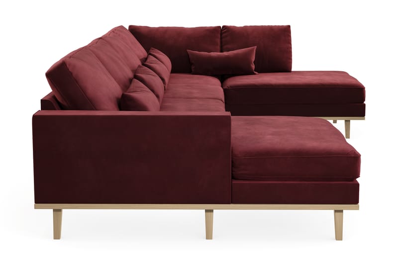 Copenhagen 5-sits Högervänd U-formad Soffa med Divan och Schäslong i Sammet - Lila - Möbler - Vardagsrum - Soffor - U-soffor