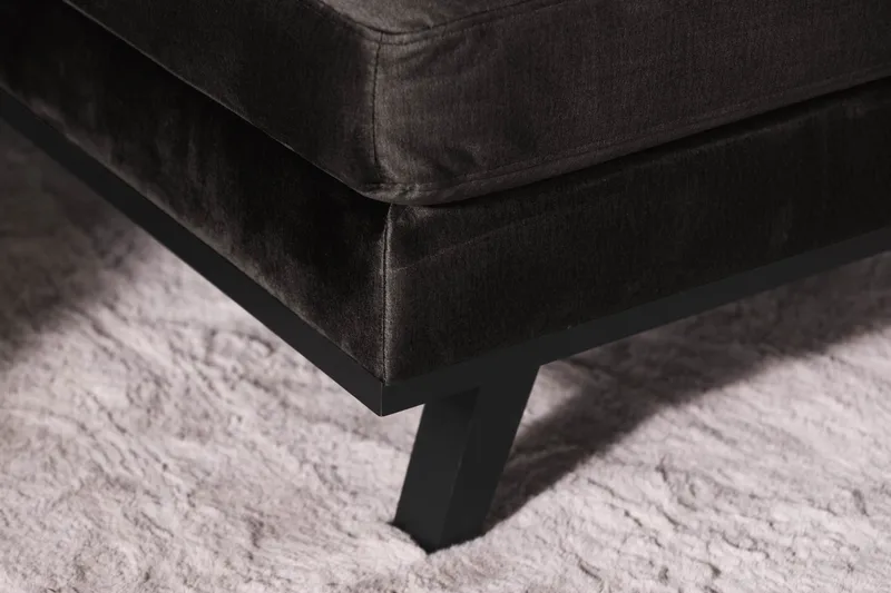 Copenhagen 5-sits Högervänd U-formad Soffa med Divan och Schäslong i Sammet - Mörkgrå - Möbler - Vardagsrum - Soffor - U-soffor