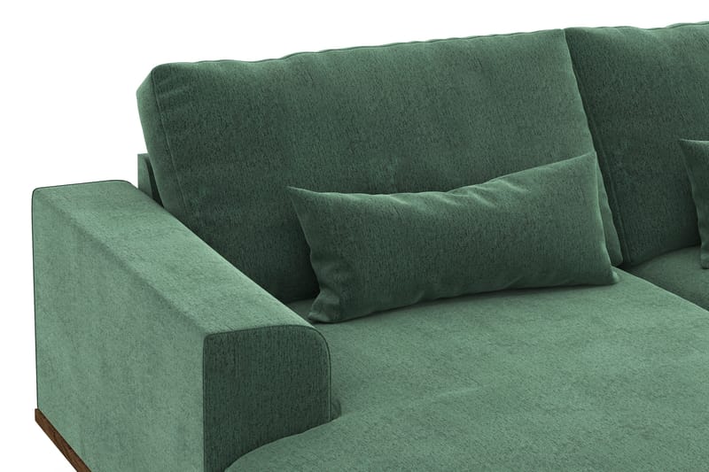 Copenhagen 5-sits Högervänd U-formad Soffa med Divan och Schäslong i Sammet - Mörkgrön - Möbler - Vardagsrum - Soffor - U-soffor