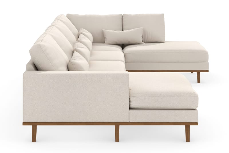 Copenhagen 5-sits Högervänd U-formad Soffa med Divan och Schäslong i Tyg - Beige - Möbler - Vardagsrum - Soffor - U-soffor