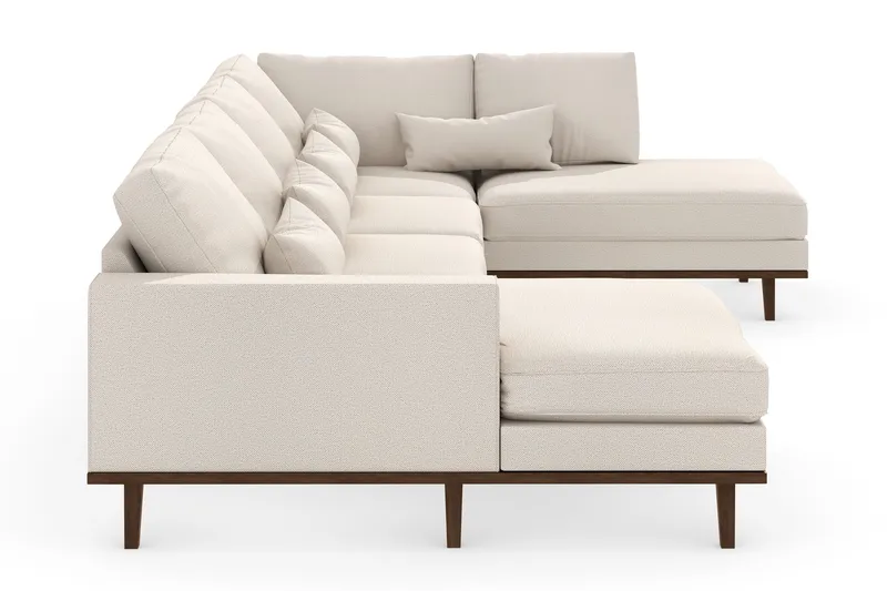 Copenhagen 5-sits Högervänd U-formad Soffa med Divan och Schäslong i Tyg - Beige - Möbler - Vardagsrum - Soffor - U-soffor