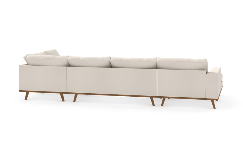 Copenhagen 5-sits Högervänd U-formad Soffa med Divan och Schäslong i Tyg - Beige - Möbler - Vardagsrum - Soffor - U-soffor