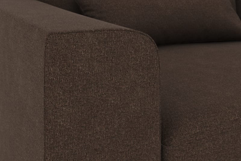 Copenhagen 5-sits Högervänd U-formad Soffa med Divan och Schäslong i Tyg - Brun - Möbler - Vardagsrum - Soffor - U-soffor