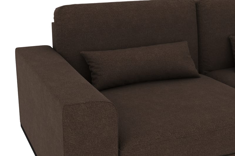 Copenhagen 5-sits Högervänd U-formad Soffa med Divan och Schäslong i Tyg - Brun - Möbler - Vardagsrum - Soffor - U-soffor
