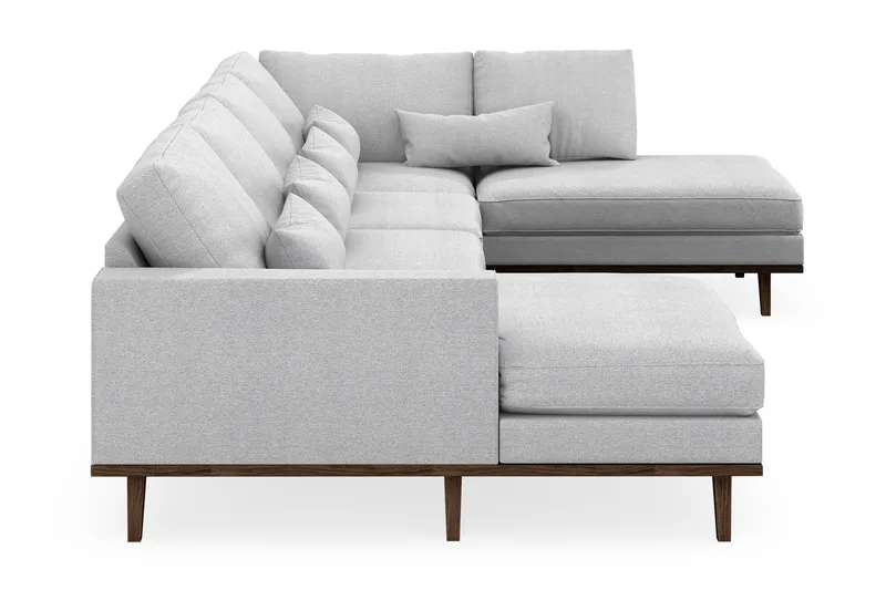 Copenhagen 5-sits Högervänd U-formad Soffa med Divan och Schäslong i Tyg - Ljusgrå - Möbler - Vardagsrum - Soffor - U-soffor