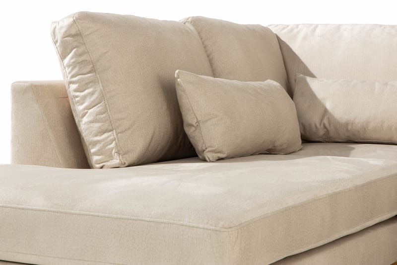 Copenhagen 5-sits Vänstervänd U-formad Large Soffa med Divan och Schäslong i Sammet - Beige - Möbler - Vardagsrum - Soffor - U-soffor