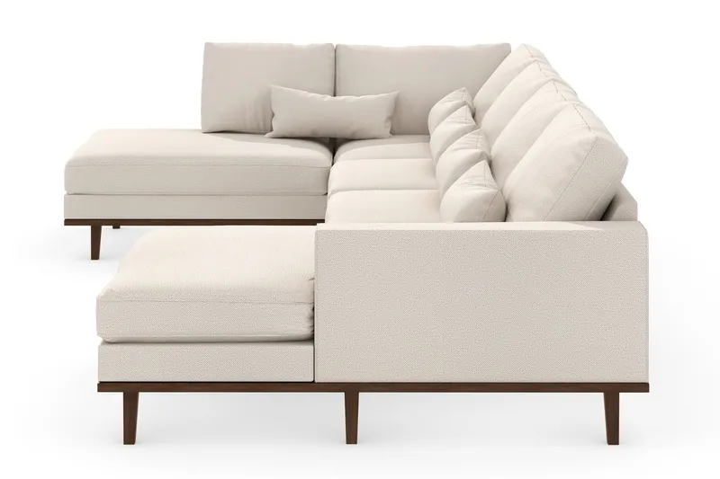 Copenhagen 5-sits Vänstervänd U-formad Large Soffa med Divan och Schäslong i Tyg - Beige - Möbler - Vardagsrum - Soffor - U-soffor