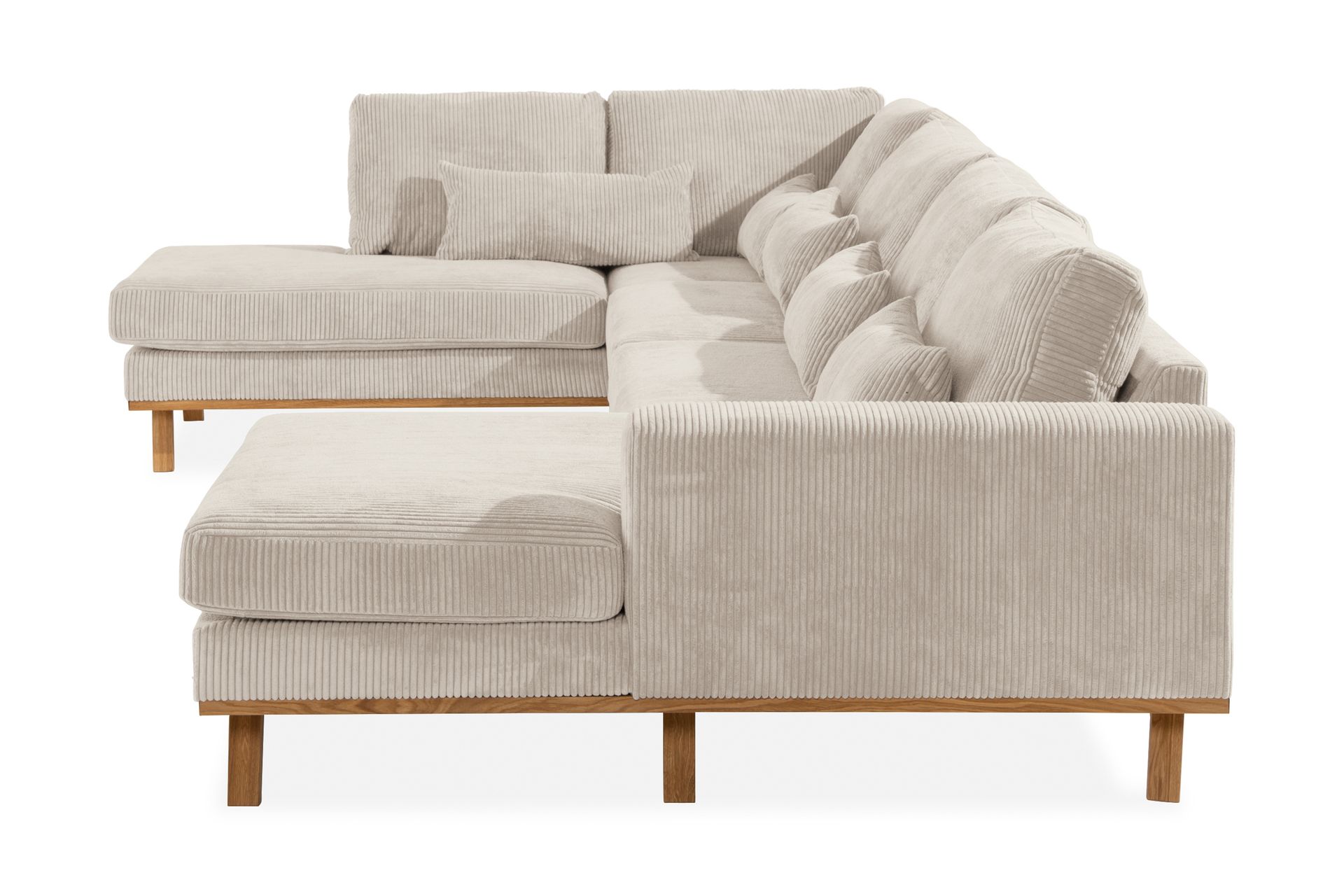 Copenhagen 5-sits Vänstervänd U-formad Soffa med Divan och Schäslong i Manchester - Beige - Möbler - Vardagsrum - Soffor - U-soffor