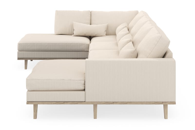 Copenhagen 5-sits Vänstervänd U-formad Soffa med Divan och Schäslong i Manchester - Beige - Möbler - Vardagsrum - Soffor - U-soffor