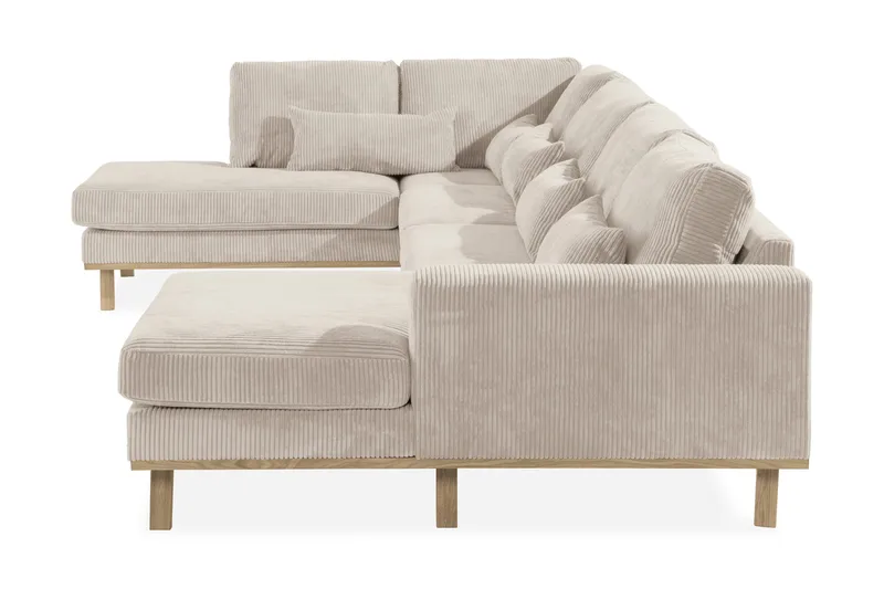 Copenhagen 5-sits Vänstervänd U-formad Soffa med Divan och Schäslong i Manchester - Beige - Möbler - Vardagsrum - Soffor - U-soffor