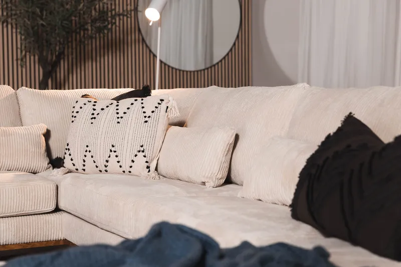 Copenhagen 5-sits Vänstervänd U-formad Soffa med Divan och Schäslong i Manchester - Beige - Möbler - Vardagsrum - Soffor - U-soffor