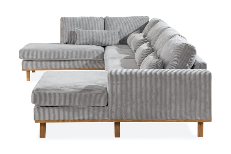 Copenhagen 5-sits Vänstervänd U-formad Soffa med Divan och Schäslong i Manchester - Ljusgrå - Möbler - Vardagsrum - Soffor - U-soffor