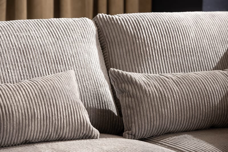 Copenhagen 5-sits Vänstervänd U-formad Soffa med Divan och Schäslong i Manchester - Ljusgrå - Möbler - Vardagsrum - Soffor - U-soffor