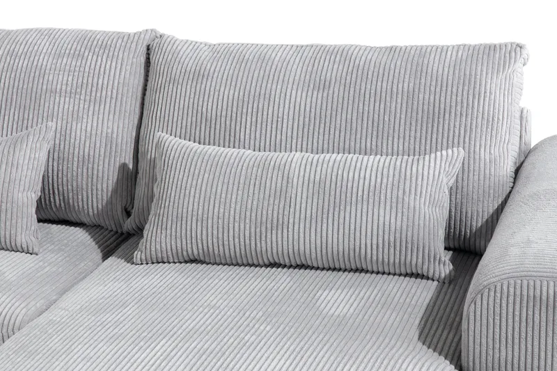 Copenhagen 5-sits Vänstervänd U-formad Soffa med Divan och Schäslong i Manchester - Ljusgrå - Möbler - Vardagsrum - Soffor - U-soffor