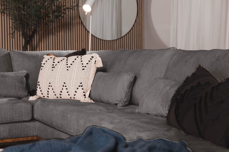 Copenhagen 5-sits Vänstervänd U-formad Soffa med Divan och Schäslong i Manchester - Mörkgrå - Möbler - Vardagsrum - Soffor - U-soffor