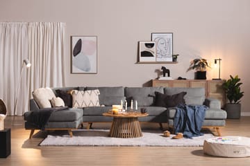 Copenhagen 5-sits Vänstervänd U-formad Soffa med Divan och Schäslong i Manchester - Mörkgrå - Möbler - Vardagsrum - Soffor - U-soffor