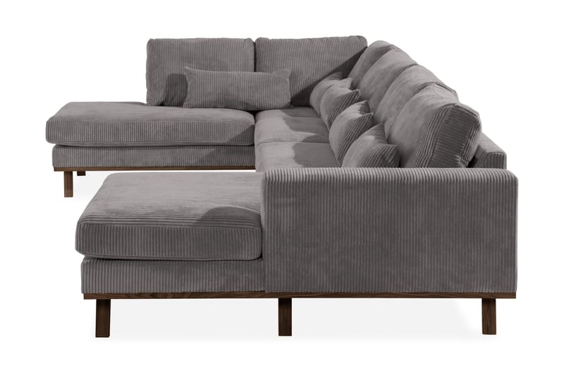 Copenhagen 5-sits Vänstervänd U-formad Soffa med Divan och Schäslong i Manchester - Mörkgrå - Möbler - Vardagsrum - Soffor - U-soffor