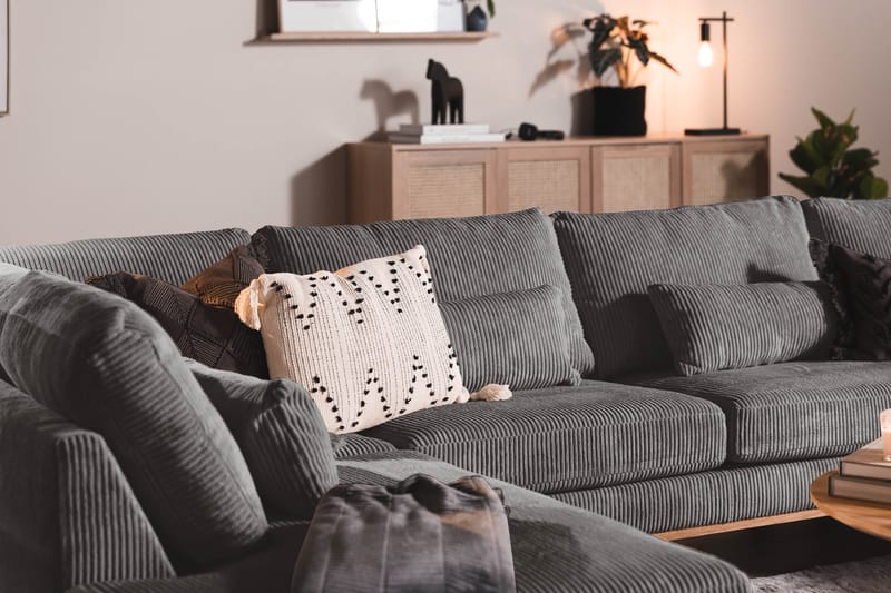 Copenhagen 5-sits Vänstervänd U-formad Soffa med Divan och Schäslong i Manchester - Mörkgrå - Möbler - Vardagsrum - Soffor - U-soffor