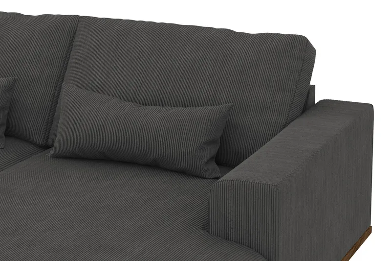 Copenhagen 5-sits Vänstervänd U-formad Soffa med Divan och Schäslong i Manchester - Mörkgrå - Möbler - Vardagsrum - Soffor - U-soffor