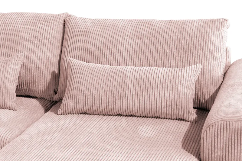 Copenhagen 5-sits Vänstervänd U-formad Soffa med Divan och Schäslong i Manchester - Rosa - Möbler - Vardagsrum - Soffor - U-soffor