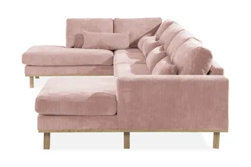 Copenhagen 5-sits Vänstervänd U-formad Soffa med Divan och Schäslong i Manchester - Rosa - Möbler - Vardagsrum - Soffor - U-soffor